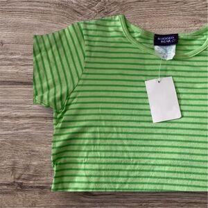 RUGGED BEAR NEW NWT SUMMER CASUAL  GIRLS GREEN STRIPE TOP SHIRT TSHIRT SIZE 6 7